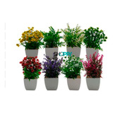 Pack X8 Mini Planta Artificial Decorativas Interior Jardin