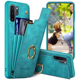 Funda Cartera Para Samsung Galaxy Note 10 Plus Azul Verde Pu