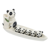 Soporte Para Palillos De Cerámica Panda Decorado