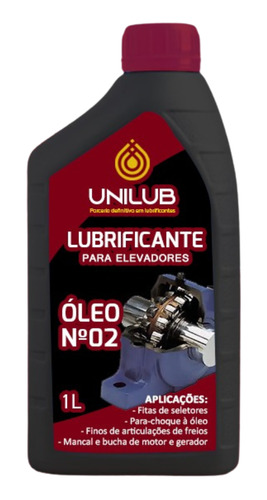 Óleo 02 Lubrificante 1l - Unilub Manutenção De Elevadores. 