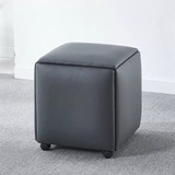 Puff Silla Cubo Desmontable 5 En 1 Gris De Acero 