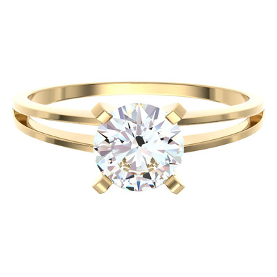 Anillo Compromiso Oro Amarillo 10kt Joyas Aura Prata Irene Talla 6.5 | Meses sin interés