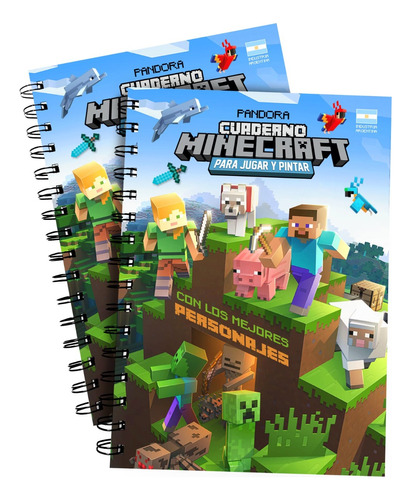 Cuaderno Minecraft Para Colorear Y Jugar Pintar Infantil 