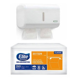 Kit Porta Papel Toalha Branco + Folha Simples Elite 207229