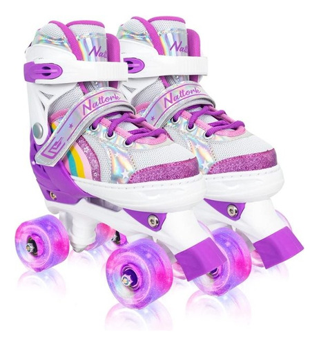 Patins Infantil Lindo Ajustável  Com Led Melhor Preço