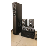 Caixa Home Theater Jamo S606 Hcs 3 Black Ash  Preto Completo