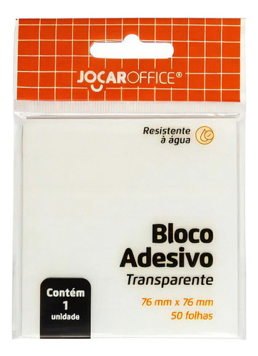 Post-it Adesivo 76x76 Transparente Leonora Cor Branco