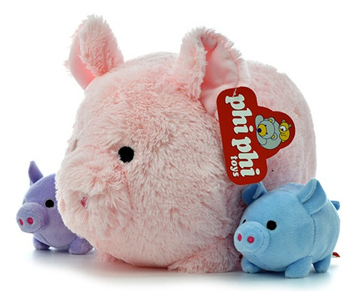 Mama Chanchito Con 2 Hijitos   Phi Phi Toys Peluche