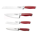 Set 4 Cuchillos Magnum Boker Arbolito Rojo Profesional Chef