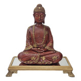 Aparador De Madeira Buda Hindu Tibetano Estatua Gesso 