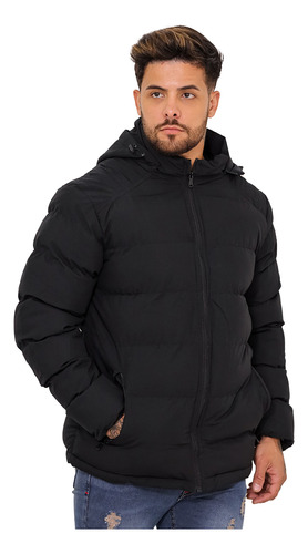 Jaqueta Puffer Masculina Casaco Corta Vento Inverno Forrada