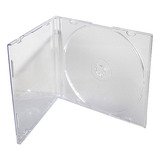 100 Estojos Capa Caixa Cd Dvd Box Acrílico Transparente