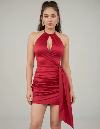 Vestido Corto De Fiesta Mujer Elegante