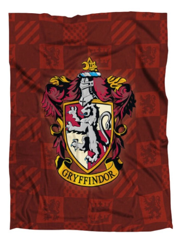 Manta Micropolar - 1.55 X 2 Metros - Gryffindor Harry Potter Color Rojo