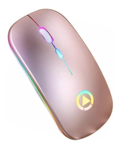 Mouse Gamer De Juego Inalámbrico Recargable Yindiao  A2 Oro Rosa