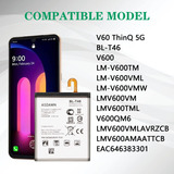 Bl-t46 - Batería Para LG V60 Thinq 5g V600 Lm-v600tm Lm-v600