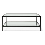 Mesa Baja Ratona Hierro Rectangular Vidrio 90x50