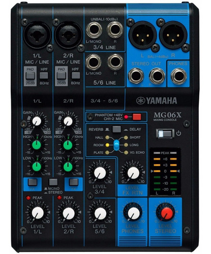 Yamaha Mg06x Mixer Con Efectos 6 Canales Nuevo Gtia
