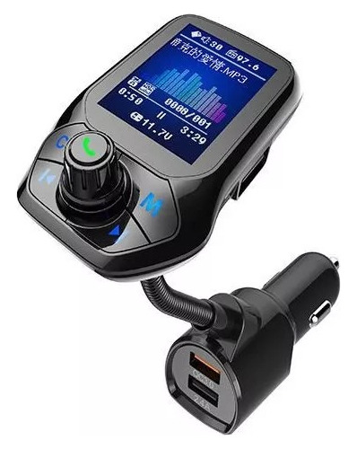 Transmisor Radio Fm Bluetooth Dual Usb Mp3 Cargador Auto