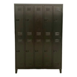 Guardarropas Metal 10 Puertas Cortas Angostas - Lockers Nfb