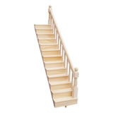 Set De Mini Escalera De Madera Con Barandilla Para Casa De M