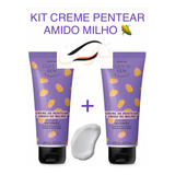 Kit C 2: Creme Pentear Amido Milho Cuide-se Bem Feira 200ml