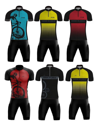 Conjunto Ciclismo Ciclistas Bermuda Camisa Masculino Ge Kit