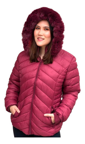 Parka Plus Nylon Frio Esportiva Inverno Moda Feminino Branca