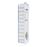 Kit 5 Luminárias Emergência Slim 30 Leds Blumenau Iluminação Cor Branco 110v/220v