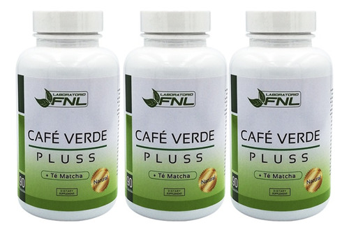 Cafe Verde + Te Matcha 3 Frascos Fnl Quemador Dietafitness