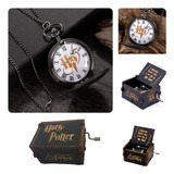 Harry Potter Caja Musical + Reloj De Bolsillo Negro 