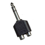 Adaptador Ficha Plug 6.5 Estereo A 2 Jack Rca