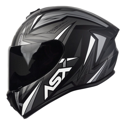 Capacete De Moto Asx Draken Vector Modelos + Viseira Fumê