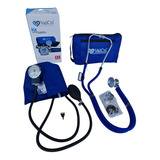 Kit Tensiometro Y Fonendoscopio Valcri Azul