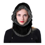 Pasamontañas Gorro Cuello Lana Mujer Invierno Con Corderito