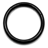 Arete Acero Inox Negro Tipo Piercing Aro Liso 8mm Clicker Eg