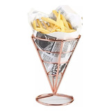 Cono Soporte Pizzas Papas Gajo Francesa Acero Inoxidable