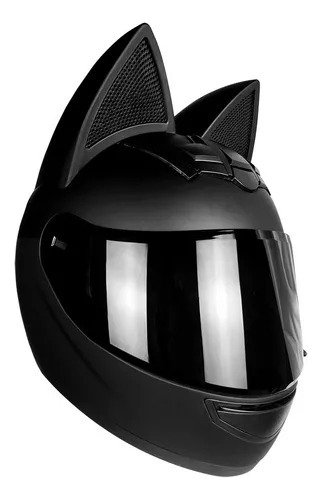 Casco De Moto Con Orejas De Gato Para Hombres Y Mujeres