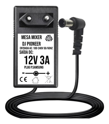 Fonte 12v 3a Para Pionner Ddj-800