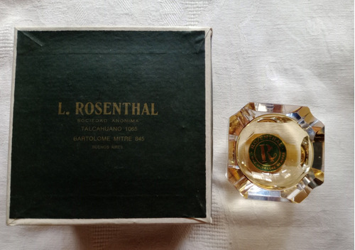 Antiguo Cenicero Cristal De L.rosenthal, Excelente
