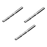 Brocas Cortador 2 Filos Vástago 1/8, Aluminio, Cnc (3 Pzas)