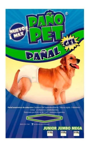 Pañal Paño Pet Junior Para Mascotas Hasta 10kg