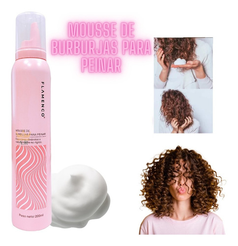 Mousse Para Peinar Cabello Rizado Ondulado 200 Ml Flamenco