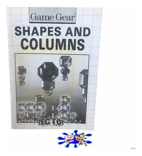 Shapes And Columns Tectoy Game Gear Manual De Instruções 