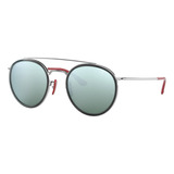 Ray-ban Round Scuderia Ferrari Collection Rb3647m - Silver - Plástico - Flash - Polished Silver - Metal - Polished Silver/red - Metal - Standard