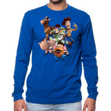 Polera Manga Larga Algodón Niños Toy Story