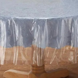 Toalha De Mesa Redonda 1,20m Plástico Transparente  0,15mm 