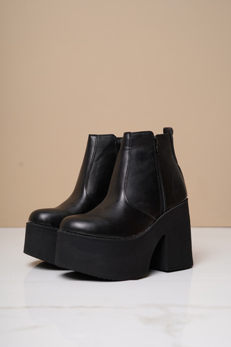 Bota Botineta De Mujer Rieti Plataforma Taco Becca Shoes