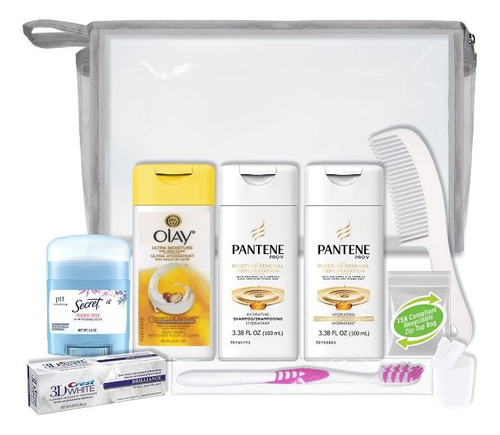 Kit De Higiene De Viaje Para Mujer 10 Pzs Productos P & G