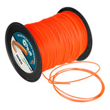  Bjb Equipamentos Fio De Nylon Roçadeira Bobina 2kg 3mm Quadrado Resistente  Laranja